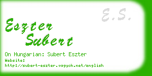 eszter subert business card